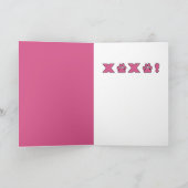 Valentijns - het Silhouet van Boston Terrier Feestdagen Kaart (Binnen)