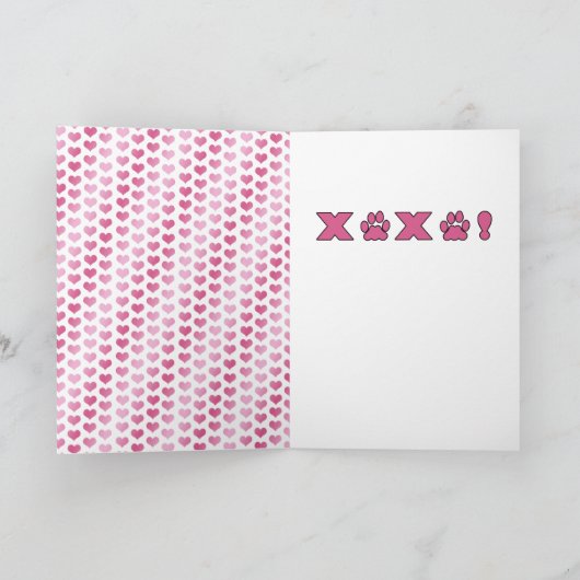 Valentijns - het Silhouet van de Tekkel - Winston Feestdagen Kaart (Binnen)