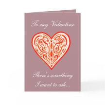 Valentijns huwelijksaanzoek kaart