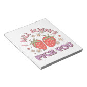 Valentijns I Will Always Pick You Notitieblok (Schuin)