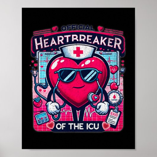 Valentijns IC-verpleegster hartbreker - Speelse ve Poster (Voorkant)