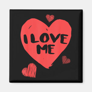Valentijns Ik Hou Van Mijzelf T-shirt Magneet