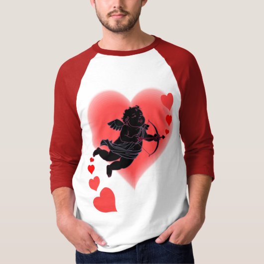 Valentijns Jersey Cupid Love Valentijns Shirten T-shirt (Voorkant)