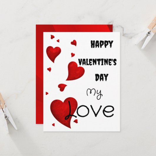 Valentijns- Kaart (Voorkant / Achterkant in situ)