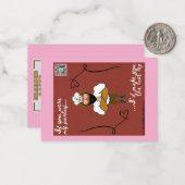 Valentijns Kaart #3 Notitiekaartje (Voorkant / Achterkant in situ)