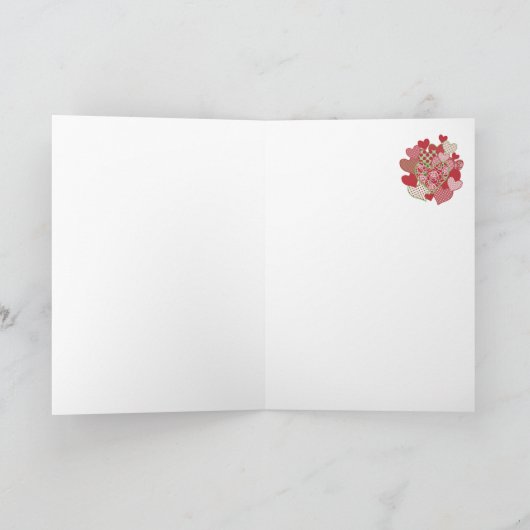 Valentijns Kaart Zweeds Groet, Harten, Rozen (Binnen)