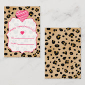 Valentijns Kaarten - Set van 100 - Leopard Print Notitiekaartje (Voorkant / Achterkant)