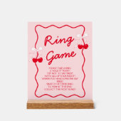 Valentijns Kersen Bruiloftsshower Ring Spel Acryl Bord (Voorkant)