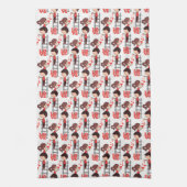 Valentijns Keuken Handdoek Liefde Rode Hart (Verticaal)
