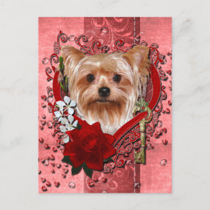 Valentijns - Key of My Heart - Yorkshire Terrier Feestdagenkaart