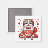Valentijns Kitty Magneet   (Voorkant / Achterkant)