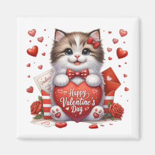 Valentijns Kitty Magneet  