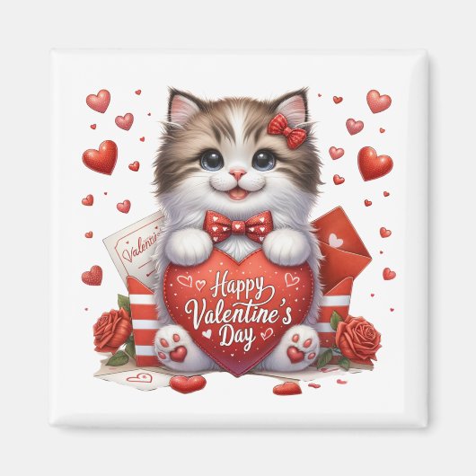Valentijns Kitty Magneet   (Voorkant)