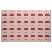Valentijns Koe & Rood Hart Bruin Stof (Fat Quarter)