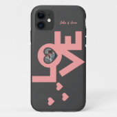 Valentijns Koppel Hart Aangepaste gepersonaliseer Case-Mate iPhone Case (Achterkant)