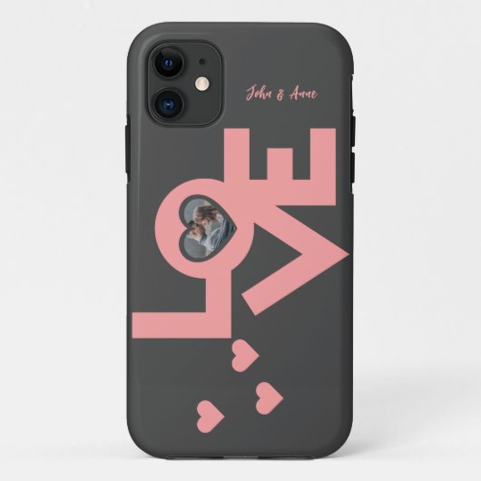 Valentijns  Koppel Hart Aangepaste gepersonaliseer Case-Mate iPhone Case (Achterkant)