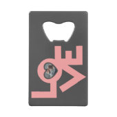 Valentijns  Koppel Hart Aangepaste gepersonaliseer Creditkaart Flessenopener (Achterkant)