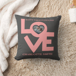 Valentijns  Koppel Hart Aangepaste gepersonaliseer Kussen