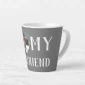 Valentijns Koppel Hart Aangepaste gepersonaliseer Latte Mok (Rechterhoek)