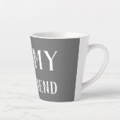 Valentijns Koppel Hart Aangepaste gepersonaliseer Latte Mok (Rechts)