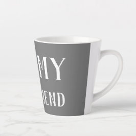 Valentijns  Koppel Hart Aangepaste gepersonaliseer Latte Mok