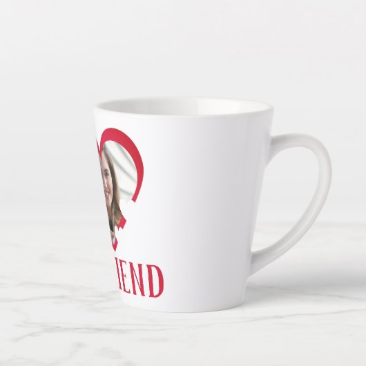 Valentijns  Koppel Hart Aangepaste gepersonaliseer Latte Mok (Rechts)