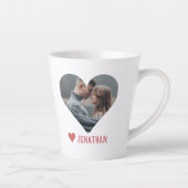 Valentijns  Koppel Hart Aangepaste gepersonaliseer Latte Mok (Rechts)