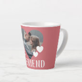 Valentijns Koppel Hart Aangepaste gepersonaliseer Latte Mok (Rechterhoek)