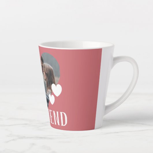 Valentijns  Koppel Hart Aangepaste gepersonaliseer Latte Mok (Rechts)