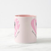 Valentijns  Koppel Hart Aangepaste gepersonaliseer Mok (Midden)