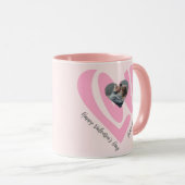 Valentijns  Koppel Hart Aangepaste gepersonaliseer Mok (Voorkant rechts)