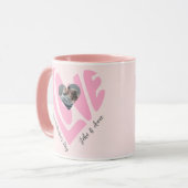 Valentijns  Koppel Hart Aangepaste gepersonaliseer Mok (Voorkant links)