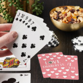 Valentijns Koppel Hart Aangepaste gepersonaliseer Pokerkaarten (Insitu)