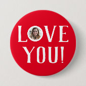 Valentijns  Koppel Hart Aangepaste gepersonaliseer Ronde Button 7,6 Cm (Voorkant)