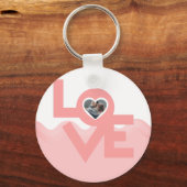 Valentijns Koppel Hart Aangepaste gepersonaliseer Sleutelhanger (Voorkant)