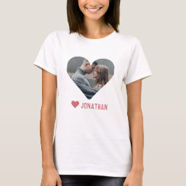 Valentijns  Koppel Hart Aangepaste gepersonaliseer T-shirt