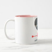 Valentijns  Koppel Hart Aangepaste gepersonaliseer Tweekleurige Koffiemok (Links)