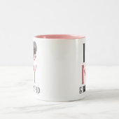 Valentijns  Koppel Hart Aangepaste gepersonaliseer Tweekleurige Koffiemok (Center)