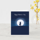 Valentijns Koppel Maan Lucht Kaart (Gele Bloem)