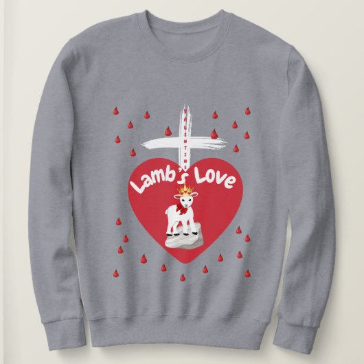 Valentijns Lamb Love Sweatshirt (Design voorkant)
