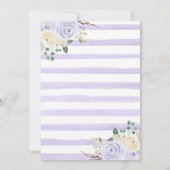 Valentijns Lavendel Pompoen Navy Bruiloft Feest Kaart (Achterkant)