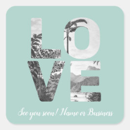 VALENTIJNS LIEFDE Thema Aanpasbaar Foto Patroon Vierkante Sticker
