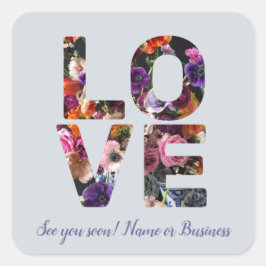 VALENTIJNS LIEFDE Thema Aanpasbare Foto Bloemen Vierkante Sticker