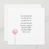 Valentijns Liefdesgedicht Verjaardagskaart eenvoud Feestdagenkaart (Voorkant / Achterkant)