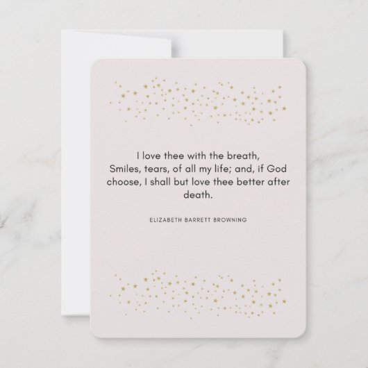 Valentijn's Love gedicht, Elizabeth Barrett Browni (Voorkant)