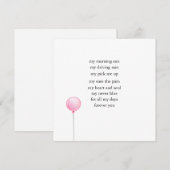 Valentijns Love gedicht Verjaardagskaart eenvoudig Feestdagenkaart (Voorkant / Achterkant)