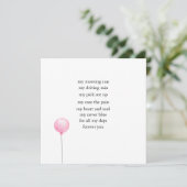 Valentijns Love gedicht Verjaardagskaart eenvoudig Feestdagenkaart (Staand voorkant)