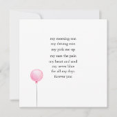 Valentijns Love gedicht Verjaardagskaart eenvoudig Feestdagenkaart (Voorkant)