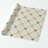 Valentijns Loveline Wrapping Paper Cadeaupapier (Uitgerold)