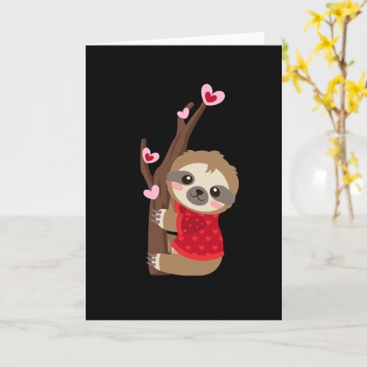 Valentijns luie hart kaart (Gele Bloem)